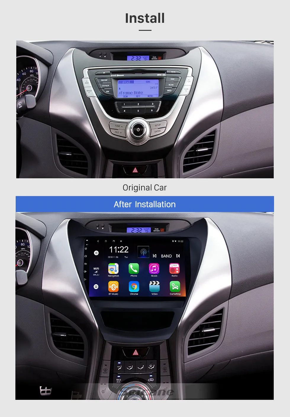 Best Seicane GPS Car 2Din Android 9.0 HD Navi 9" Auto Radio For Hyundai Elantra 2011 2012 2013 DVD Multimedia Player Support DVR RDS 1 Best Seicane GPS Car 2Din Android 9.0 HD Navi 9" Auto Radio For Hyundai Elantra 2011 2012 2013 DVD Multimedia Player Support DVR RDS 1