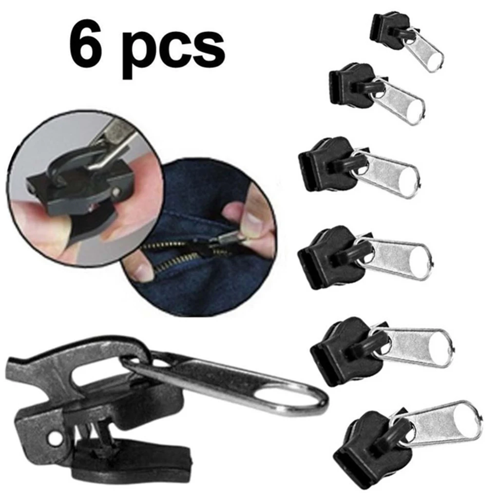 6 шт. универсальный набор для ремонта мгновенной фиксации молний сменный слайдер