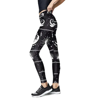

Punk Style Women's Leggings Digital Personalized Printing Leisure Sports Leggins Fitness Pants Elasticity Floral Printed Legging