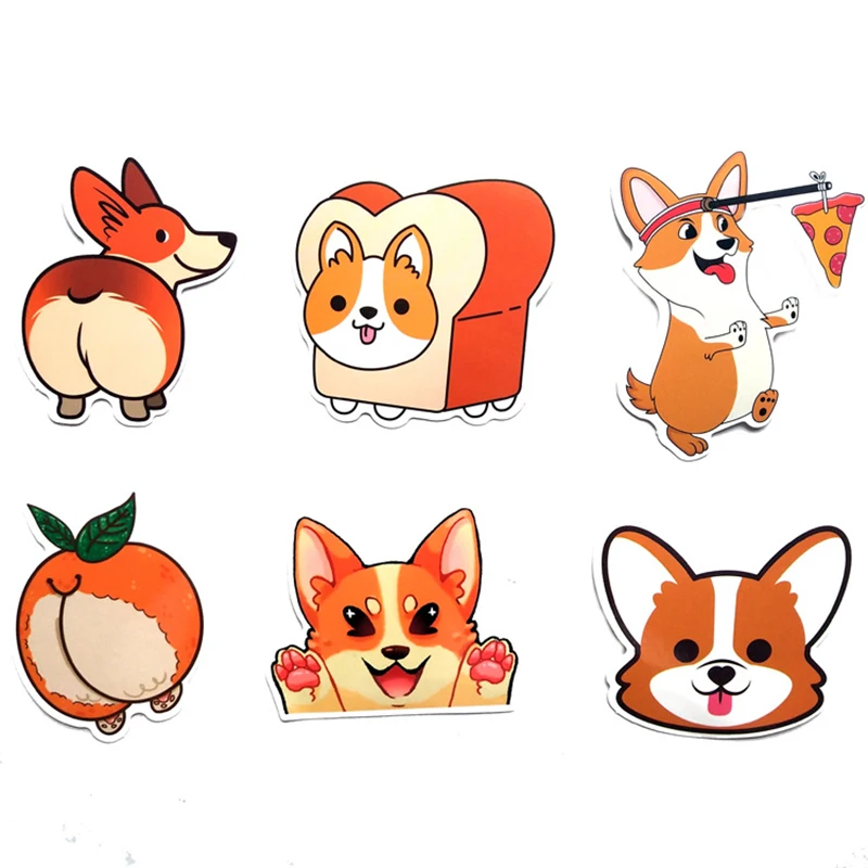 25 шт. Welsh Corgi Pembroke мультяшная наклейка s милые животные собака для мото автомобиля и чемодана крутая наклейка для ноутбука s скейтборд наклейка