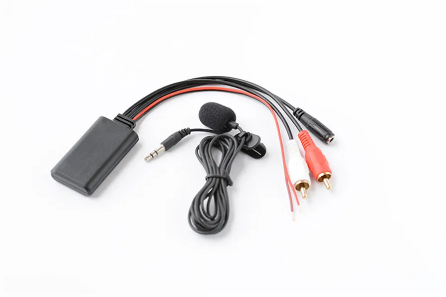 Автомобильный 2 RCA Bluetooth AUX беспроводной адаптер беспроводной передачи музыки+ микрофон Bluetooth телефон Универсальный