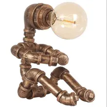 Бар столовая спальня рядом креативные старинные ремесла подарки металлические трубки ночники лампы украшения настольные лампы настольные светильники