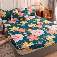 Air-Permeable Quilted Mattress Cover Soft Sanding Fabric Bed Pad Protector Cover Twin King Bed Cover Not Included Pillowcase 2