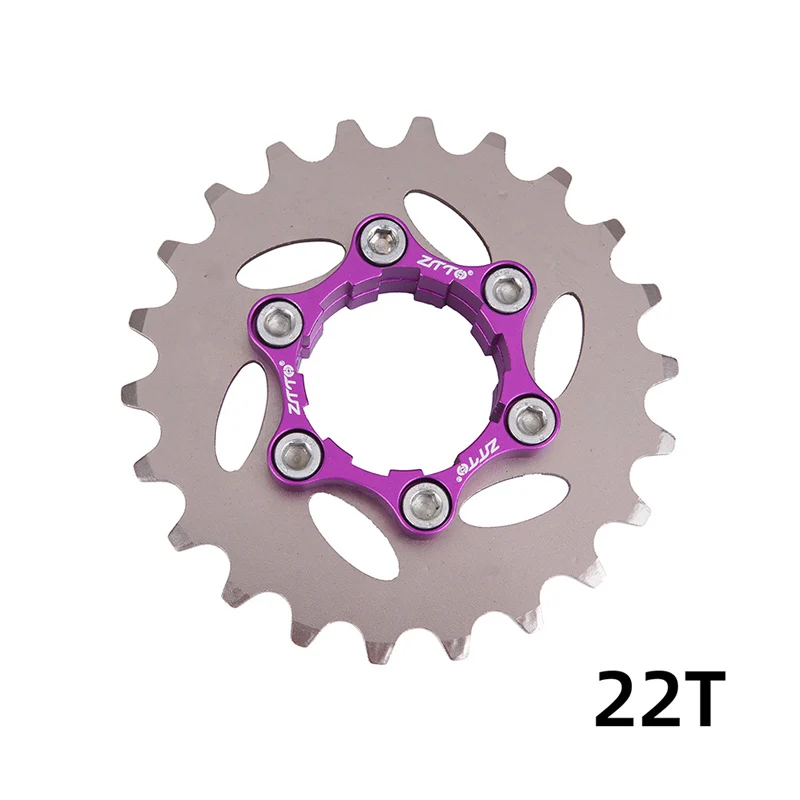 22T MTB велосипедный односкоростной кассета Cog и переключатель велосипедной цепи натяжитель группа набор - Цвет: 22T