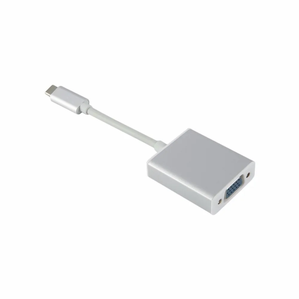 USB3.1 Тип C к VGA адаптер Full HD 1080P Мужской к VGA Женский видео передачи конвертер Реверсивный для Macbook