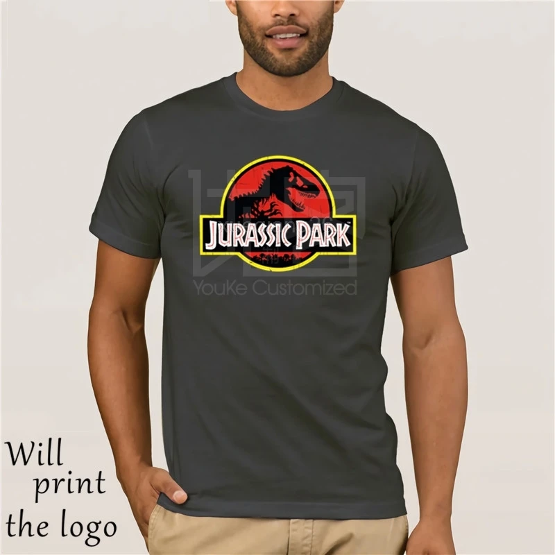 Magliette e camicette Magliette Jurassic Park T-Shirt Da Uomo Dinosaur Stampa T Camicette Nero Maglietta di Estate