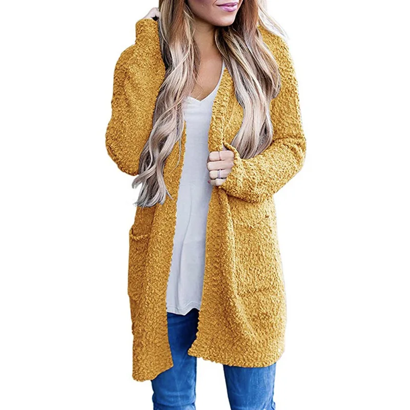 ^Cheap 2019 Autumn Winter Long Sleeve Warm Cardigan Female Knitting Long Cardigan Sweater Women Jumper Pull Knit Sweater Shirt Pure