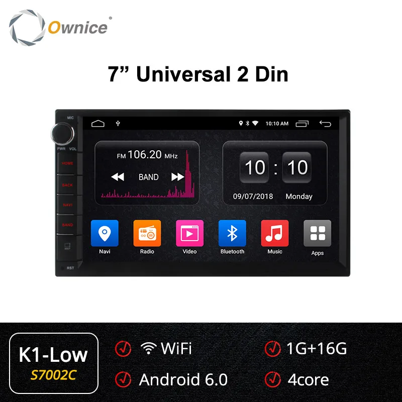 Ownice C500 Android 6,0 Octa Core 2 din универсальный для Nissan gps Navi BT Радио стерео аудио плеер(нет DVD) Строить-в 4G Moudule - Цвет: S7002 K1 LOW