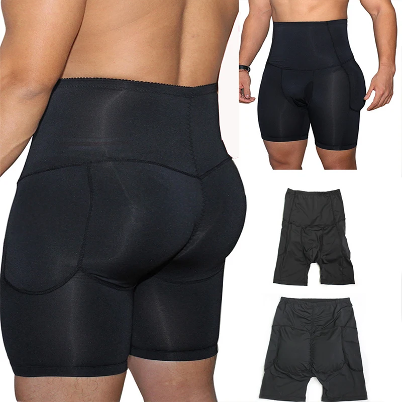 

Men Padded Breathable Shapers High-waisted Sexy Fake Butt Buttock Hips Boxers Fitness Butt-lift Underwear Men Bodysuit Sexy
