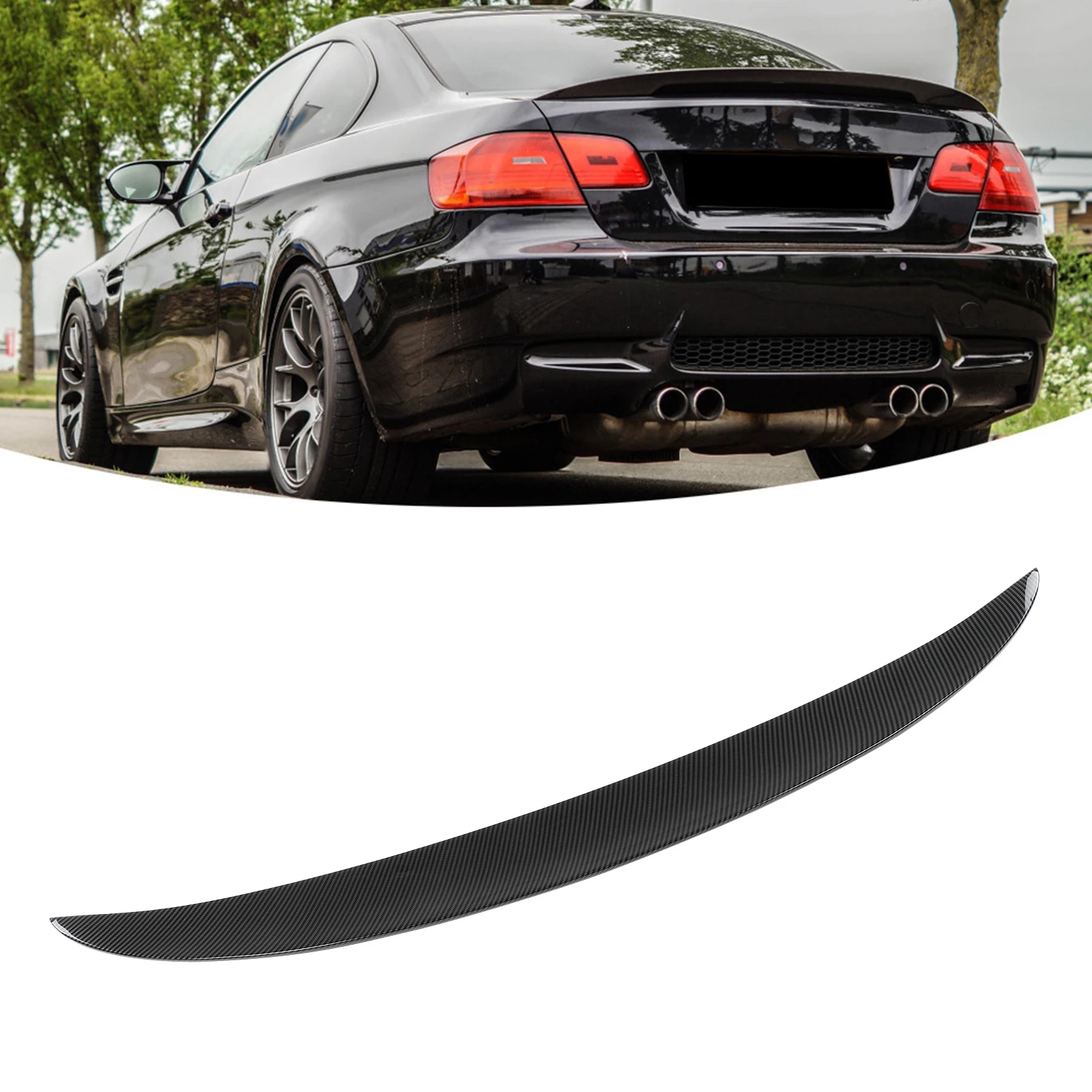 Car Spoiler Wing Carbon Fiber Look for M performance Rear Trunk Lid