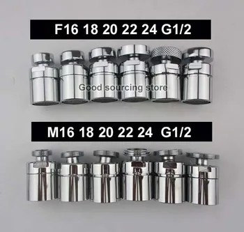 

brass faucet adapter 12/14/16/18/20/22/24mm 360 degree swivel aerator female or male thread