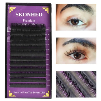 

Thick Long Fluffier Eyelashes Faux Mink Hair Individual Eyelashes Extension Makeup Eye Lashes Tools 12 lines Mix Length 8~15mm