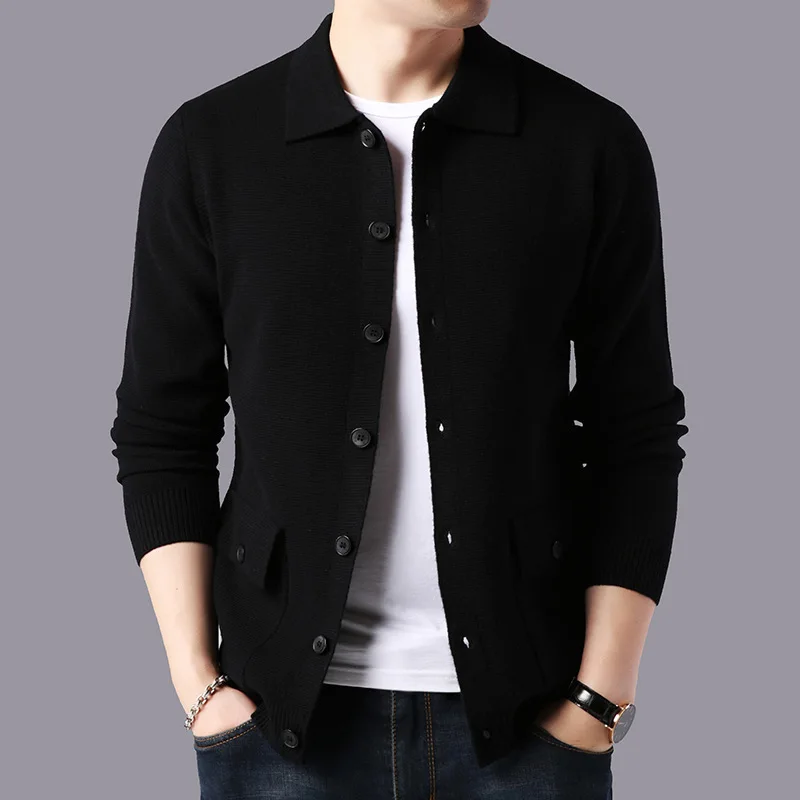 Sweater Men Autumn Winter Fashion Men Warm Cashmere Woolen Cardigan with Pocket Business Sweater Jackets Coats Men Streetwear Sweater Men Autumn Winter Fashion Men Warm Cashmere Woolen Cardigan with Pocket Business Sweater Jackets Coats Men Streetwear