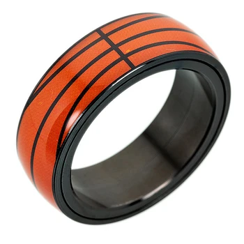 

NBA Championship Rings Star Football Basketball Baseball Rugby Titanium Steel Spinner Ring Set Sports Motion Rings For Women Men