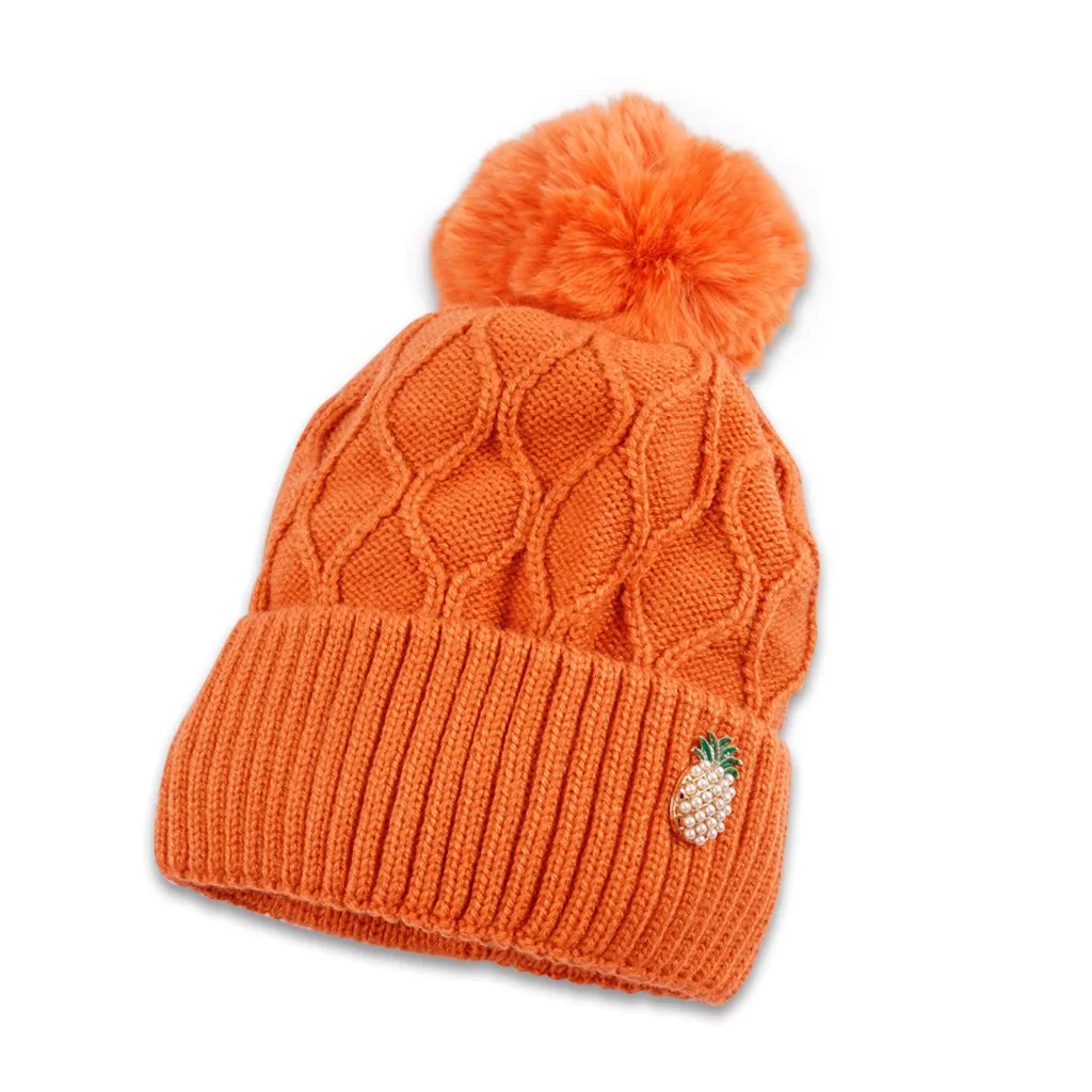 Fashion winter hats for women Curling Baseball Cap comfortable Hat Winter Warm Knitted Ball Cap czapka zimowa#pingyou - Цвет: 6