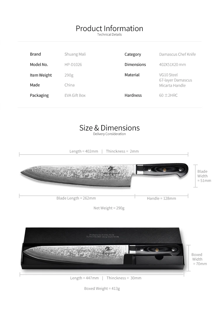 Нож для шеф-повара Gyuto 67 слоев VG10, кухонный нож из дамасской стали, нож для нарезки мясника s, инструмент для повара с ручкой Микарта