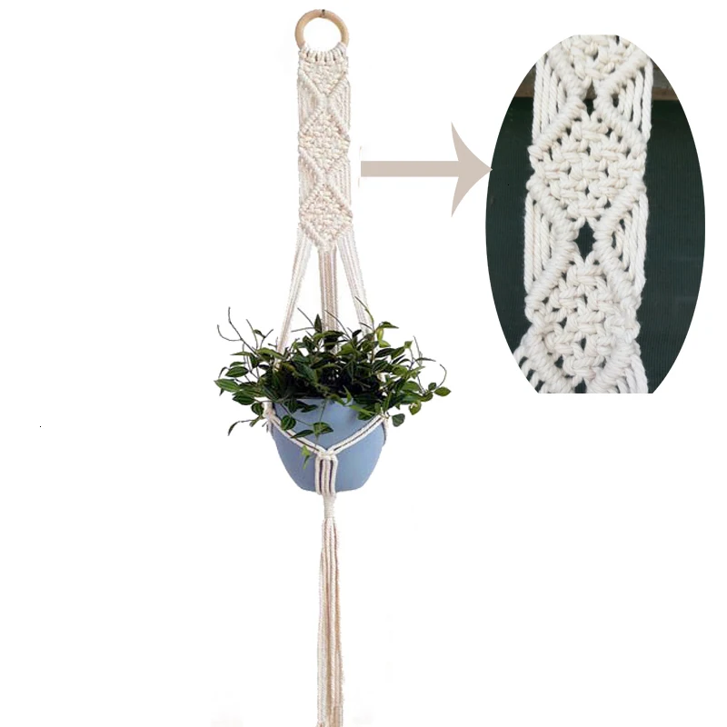 Hot sales handmade macrame plant hanger flower /pot hanger for wall decoration countyard garden
