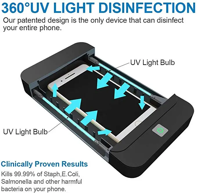 

In stock! Multifunctional Portable UV Sterilize Box Cellphone Face Mask Disinfection Dual for Small Items for iOS Android