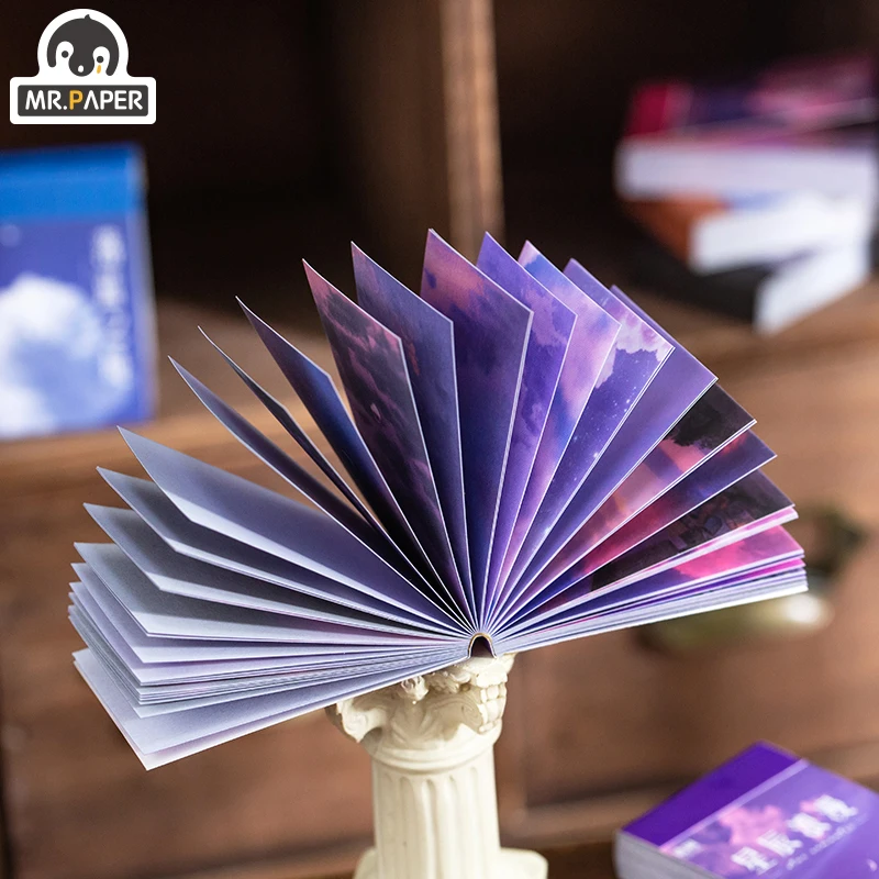 Mr.paper 6 Designs 50 Pcs/book Sky Island Series Ins Style Memo Pads Creative Handbook Stationery Office Supplies Memo Pads