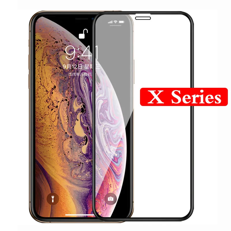 Защитный стеклянный чехол для телефона Apple iphone x xs max xr Защитная пленка полного