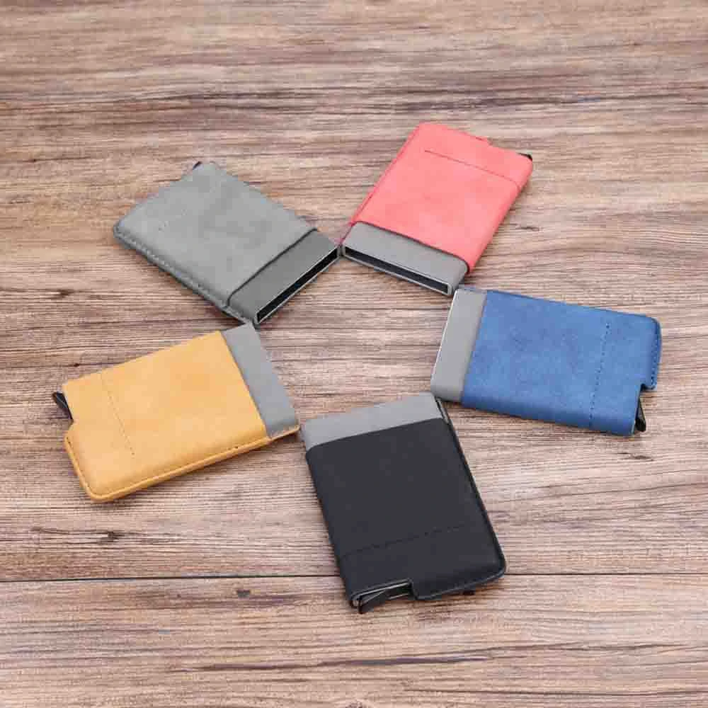 Mobile Phone Credit Card With Elasticity Back Pouch ID Credit Card Holder Mini Slim Wallet Automatic Pop Up Bank Card Case 826