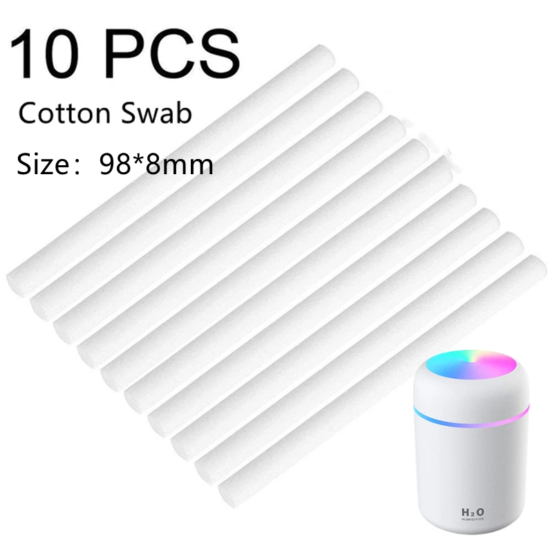 20pcs/lot Humidifier Cotton Swab Core Cotton Filter Wicks Humidifier Sticks Cotton Filter Sticks Replace Humidifier Parts