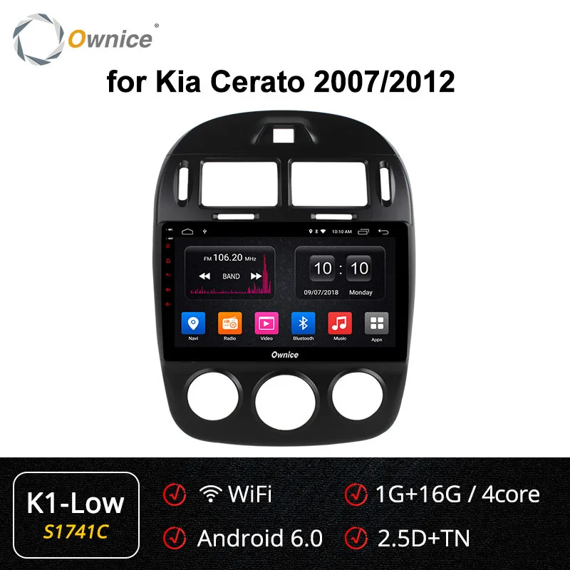 Ownice K6 K5 K3 Авто Android Dvd Gps навигация Мультимедиа для кіа Cerato 2007 2008 2009 2010 2011 2012 Gps авто 64g 4 аппарат не привязан к оператору сотовой связи