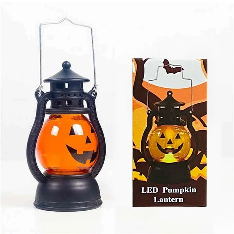 Pumpkin Skull LED Pony Lantern Halloween Decoration Prop Creative Holiday Bar Party Light Oil Lamp | Дом и сад
