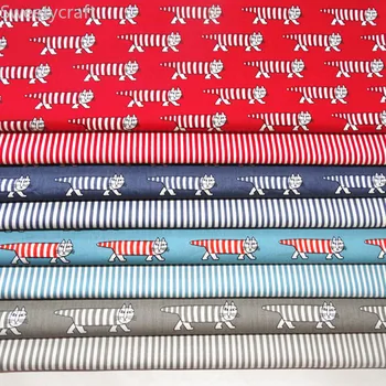 

160cm X10M Cat Stripe 100% Cotton Twill Fabric Patchwork Cloth,Sewing Cushion Bed Sheet Quilting Fat Quarters Material Fabric