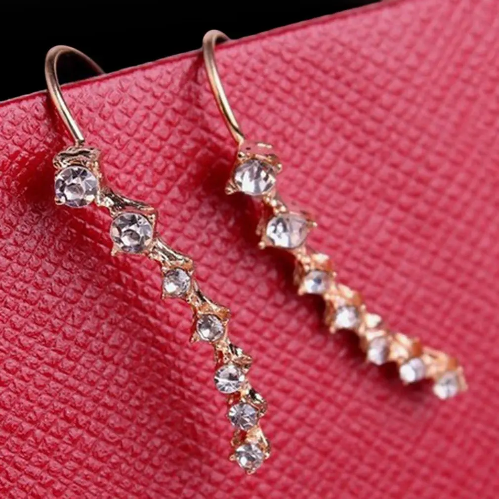 1 пара Для женщин блестящие хорошо сочетается корейский стиль семь Стразы шипованных Большой Медведицы циркон серьги гвоздики для ушей