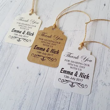 

Personalised Wedding gift tags customized Bridal shower bachelor Thank You For Sharing Our Special Day With Us favor Tag