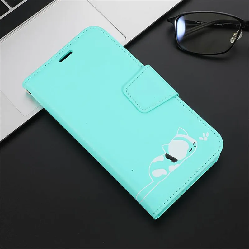 Чехол для кошки samsung Galaxy S10 E S9 J4 J6 A7 A6 Plus A10 A20 E A30 A40 A50 A70 Fundas чехлы задняя крышка Coque Capa - Цвет: SkyBlue