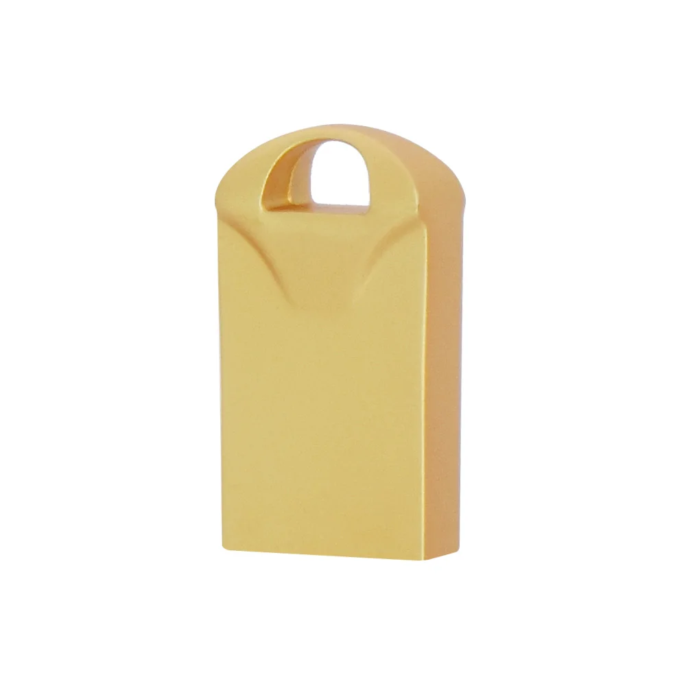Gold Мини-флеш-накопитель, Usb флеш-накопитель, металлическая карта памяти, usb 2,0, флешка, 128 Мб, 64 ГБ, 32 ГБ, 16 ГБ, 8 ГБ, 4 ГБ для подарка на свадьбу, логотип на заказ - Цвет: Gold