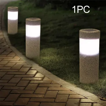 

Waterproof Home Patio Solar Light Sandblasting Pathway Outdoor Lawn Garden Decor Stake Porch LED Lamp Auto On Off Landscape Yard