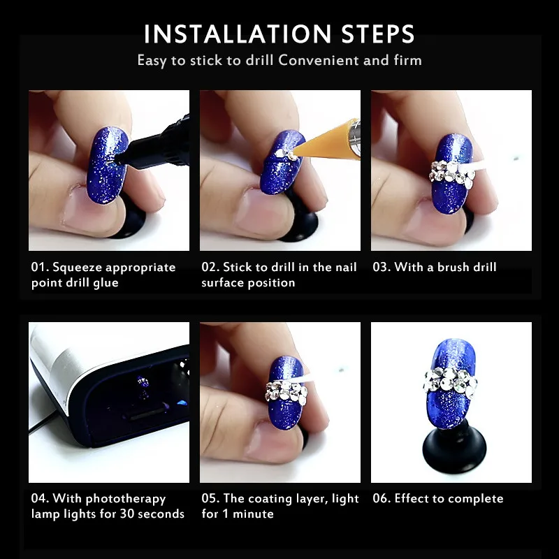 10 мл стразы для дизайна ногтей DIY гель-клей УФ-Клей липкие Кристальные драгоценные камни Алмазный Декор клей для ногтей для накладного дизайна ногтей