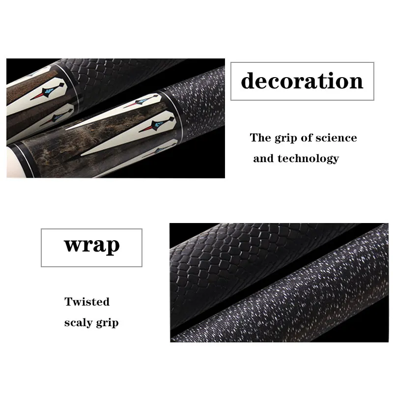 Cuppa DL Profession Billiard Cue Big Tip11.75mm/12.75mm Nine Ball Black 8 16 Color Billiard Cue PU Leather Warp Pool Cue