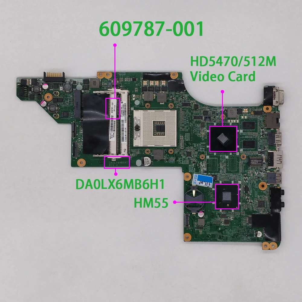 

for HP Pavilion DV7-4000 Series DV7T-4000 609787-001 Green Color HD5470/512M Video Card DA0LX6MB6H1 Motherboard Mainboard Tested