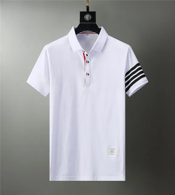 2021 Brand Polo Shirts Men's Clothing Summer Tops Plus Size Short Sleeve Homme Casual Cotton Luxury High Quality Fashion Clothes white