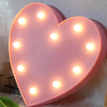 

Nice LED Night Light Desk Lamp Creative Heart Shape Modeling Table Night Lights Home Office Decoration Gifts
