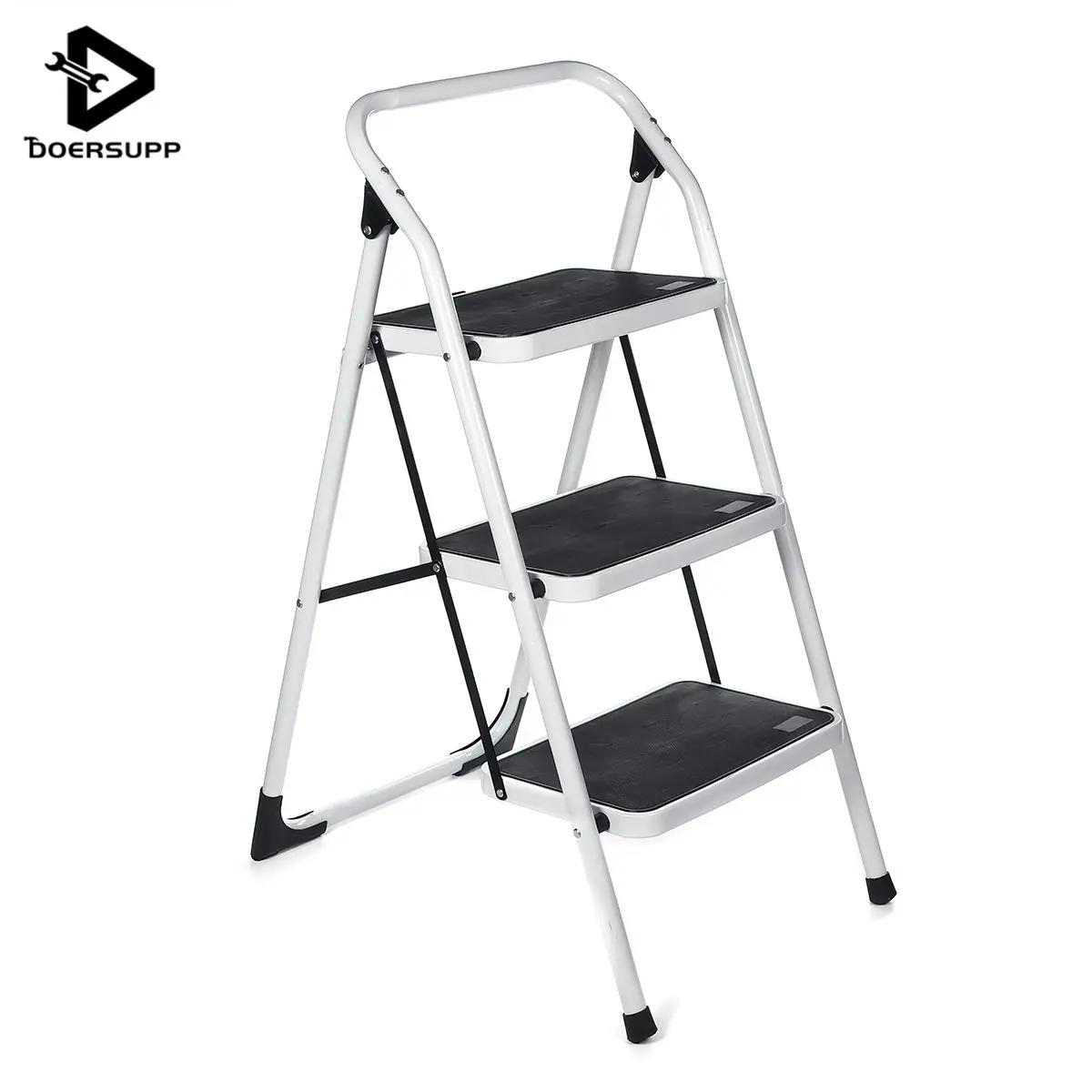 

Home Protable 3 Step Ladder Folding Ladders Non Slip for Household Multifunctional Herringbone Ladder Safe Durable