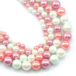 Vibrant Multi - Color Natural Shell Pearls - 12mm 30pcs beads (Mixed color - 5)