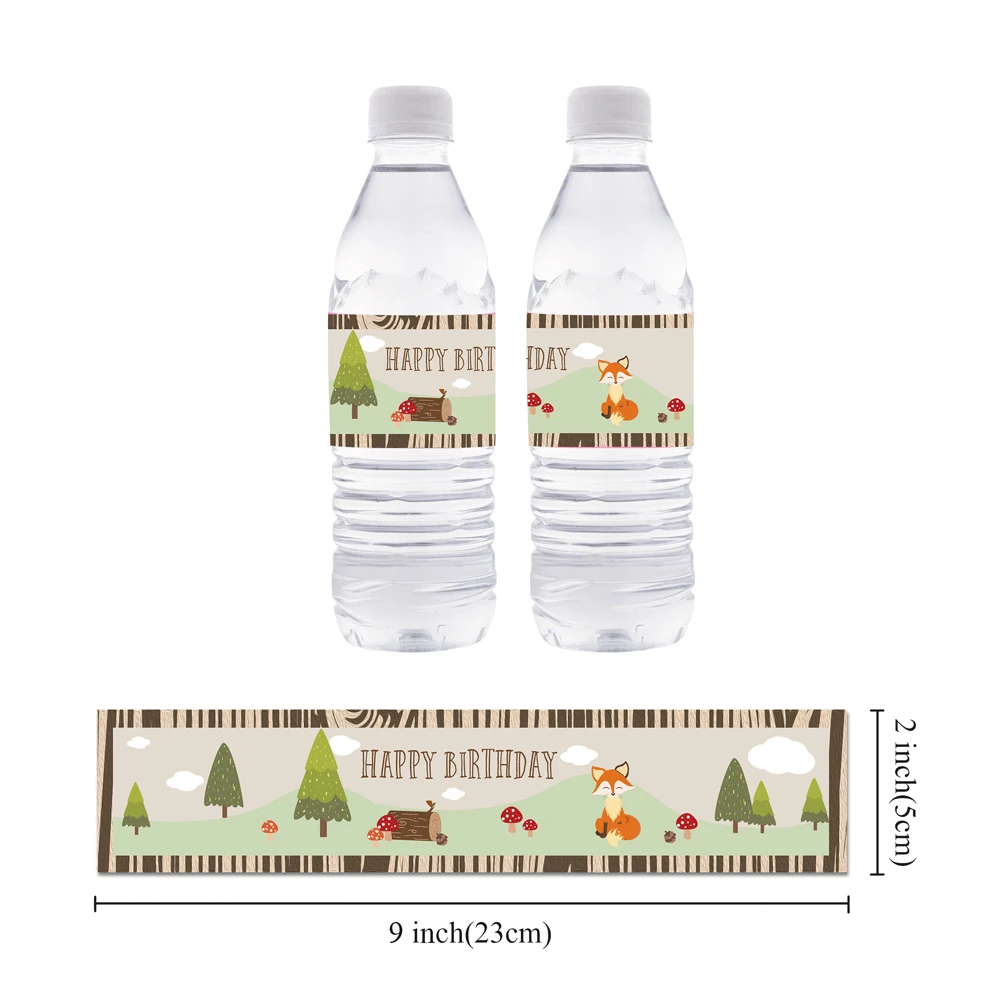 Вечерние бутылки для воды в виде животных леса лисы этикетки вечерние украшения