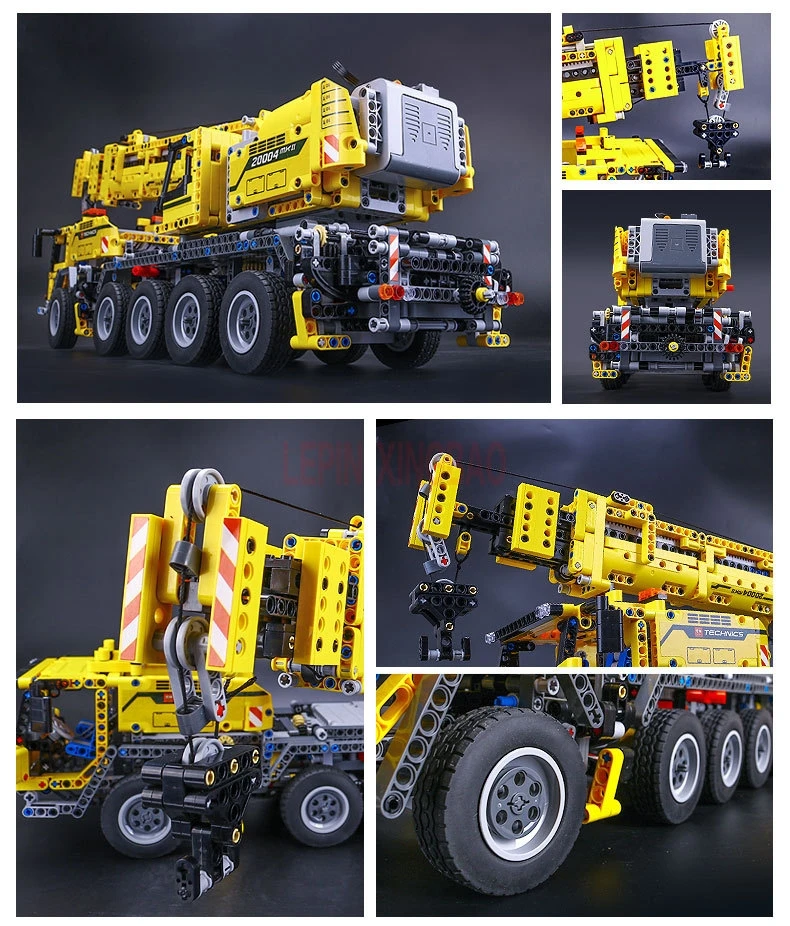 LP 20007 LP 20006 L350F колесный погрузчик LP 20004 кран Mk II Модель Строительный набор блоки кирпичи игрушки 42030 42009