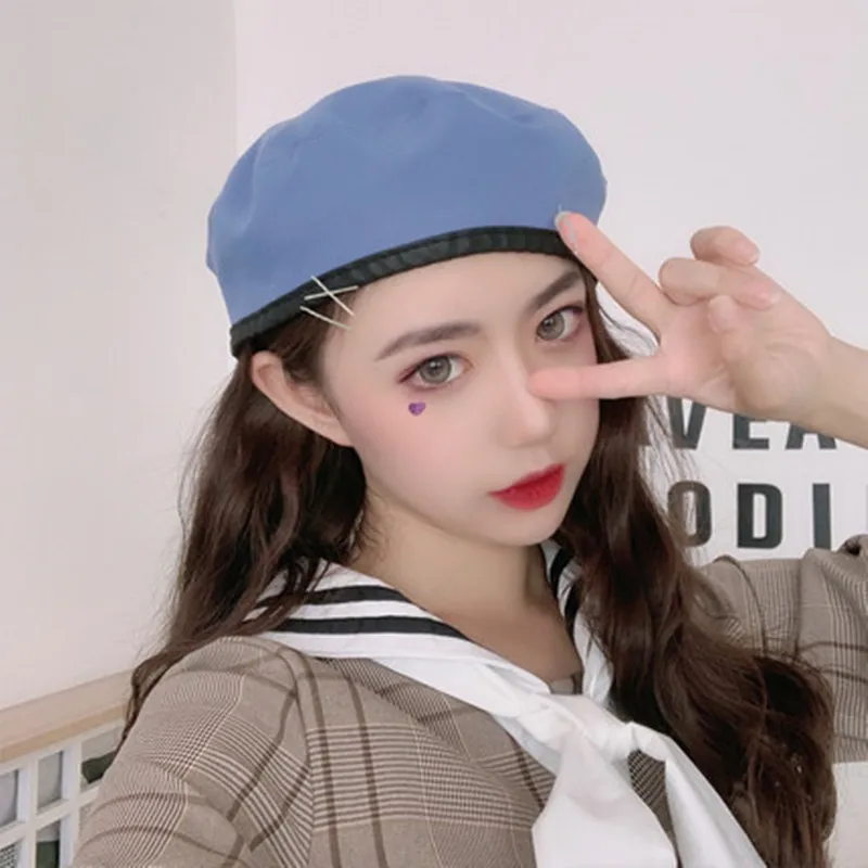 

Net Red Beret Female Summer Thin British Retro Octagonal Cap Air Permeable Japanese Painter Newsboy Cap Double Side