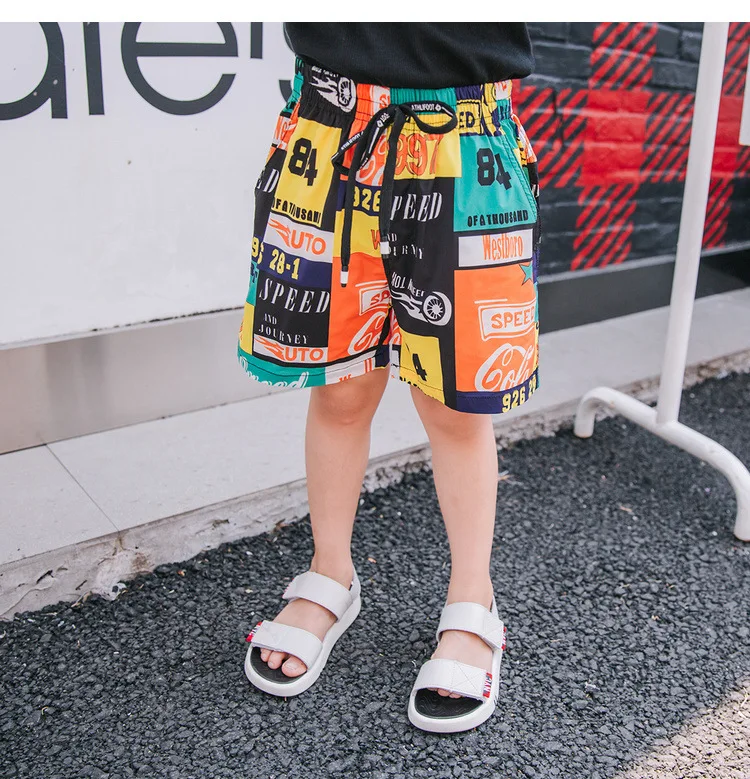 BOY'S Korean-style Shorts Children Western Style Beach Shorts Small CHILDREN'S Baby Fashion Child Summer Pants Thin New Sty