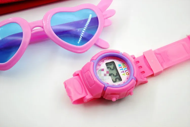 Regalo Original de LOL Surprise Dolls 3 en 1 figuras Lol gafas de solbilletera con reloj Digital figura de Anime kids watch