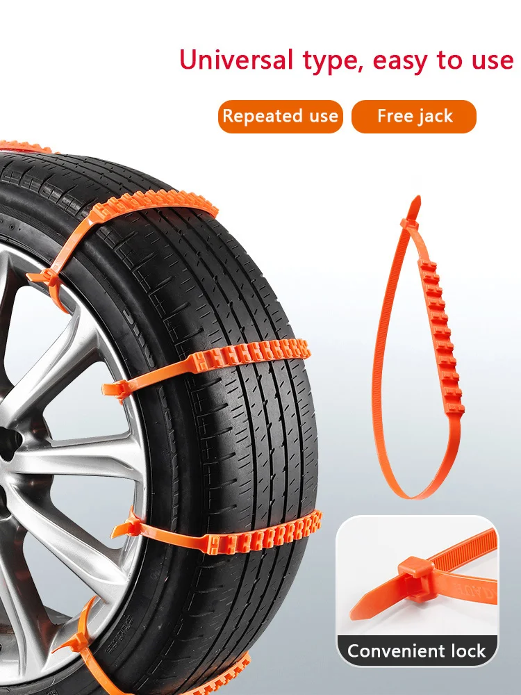 10/20Pcs Snow Chain Cable Tie Nylon Snow Car Non-slip Chain Mats Anti Skid for Tire SUV Wheel Tyre Cable Belt Bands