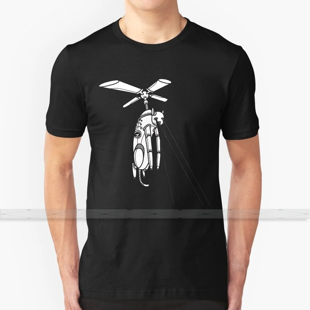 Футболка Мужская/женская с принтом кота вертолета 100% хлопок размеры 5xl 6xl |