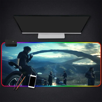 

Anime FF Series Gaming RGB MousePad Large Locking Edge Speed Game Gamer LED Mouse Pad Soft Laptop Notebook Mat