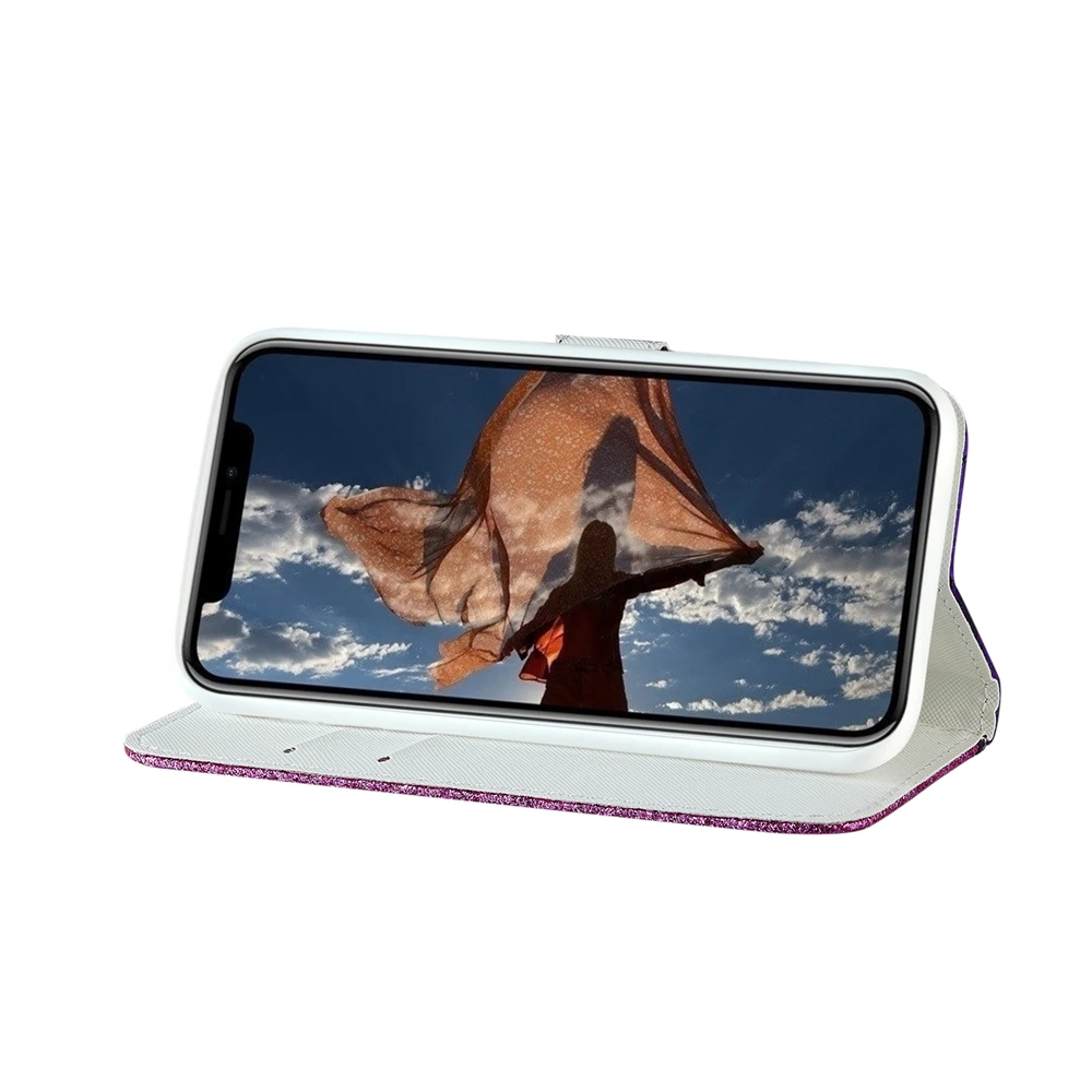 Для iPhone за чехол на айфон Xs Max Xr X Xs SE 5SE 5 5S 8 7 6s 6 Plus лазерный блеск сплайсинга стиль PU кожа падение сопротивление бумажник чехол Fundas